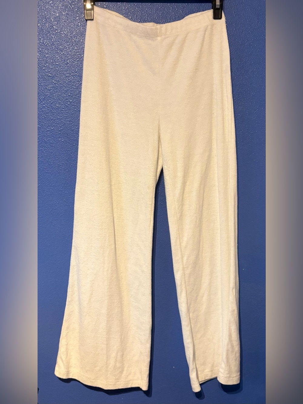 Princess Polly Cream Plush Palazzo Lounge Pants